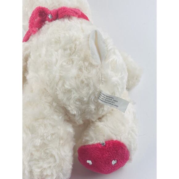 Midwood Brands Pink Llama Alpaca Plush Toy Scarf Bandana Hearts White Shimmer 15 - Picture 7 of 10